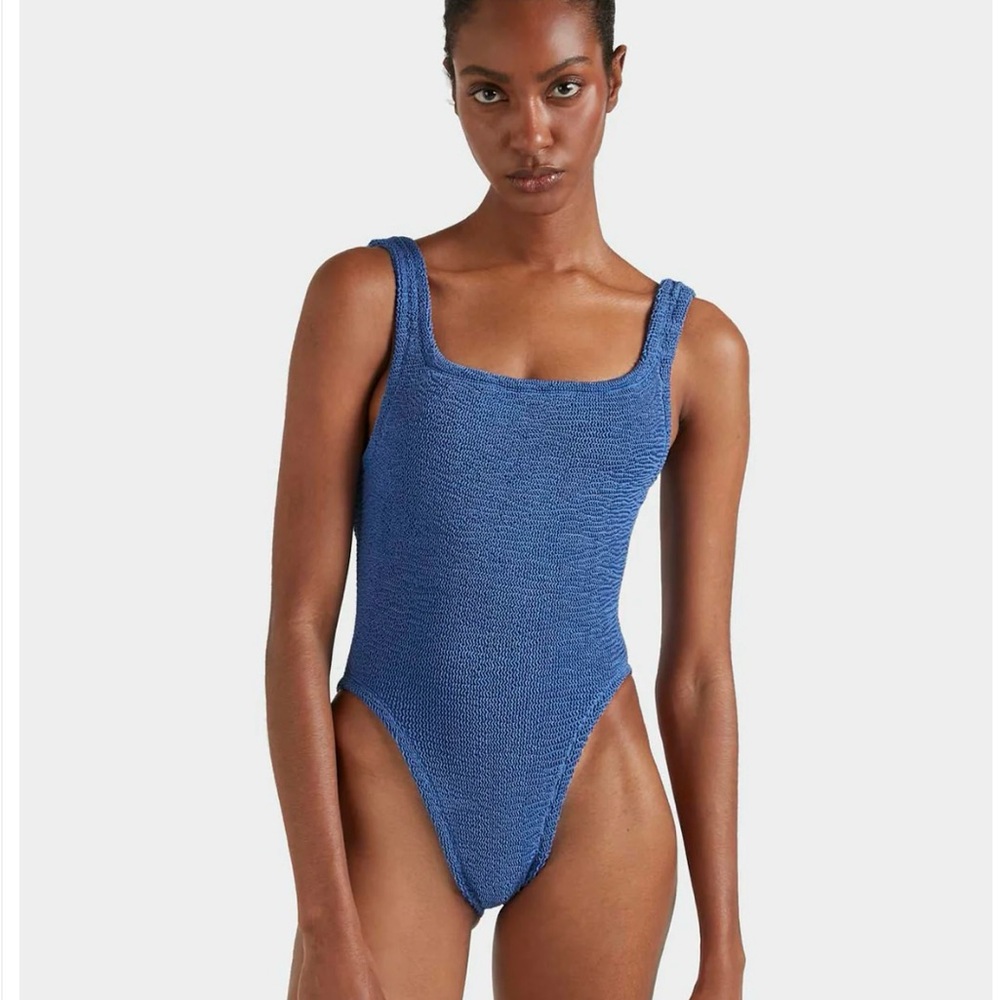 Hunza G Blue One Piece Swimsuit